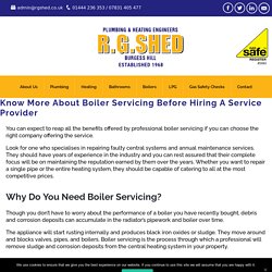Know More About Boiler Servicing Before Hiring A Service Provider