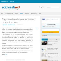 Copy: servicio online para almacenar y compartir archivos
