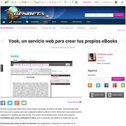 Vook, un servicio web para crear tus propios eBooks - Aurora