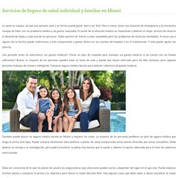 Servicios de Seguro de salud individual y familiar en Miami