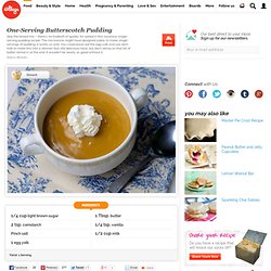 One-Serving Butterscotch Pudding