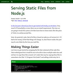 Serving Static Files from Node.js