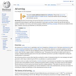 Ad serving - Wikipedia, l'encyclopédie libre