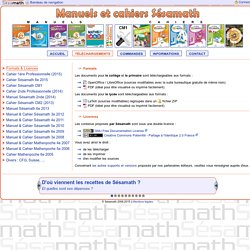 Manuels et Cahiers Sésamath