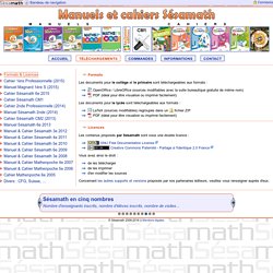 Manuels et Cahiers Sésamath - Téléchargements - Formats & Licences