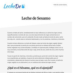 ▷ Leche de Sesamo ▶【 Receta Casera, Propiedades, Beneficios y más 】