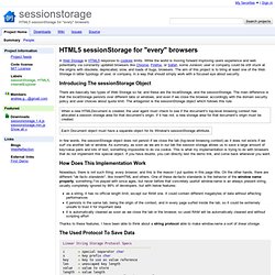 sessionstorage - Project Hosting on Google Code