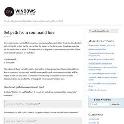 Set path from command line