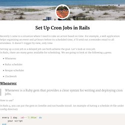 Set Up Cron Jobs in Rails