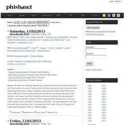 Setlists > Phish.net