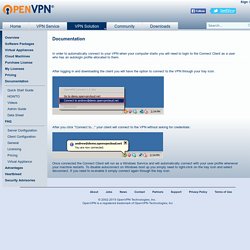Setting your client to automatically connect to your VPN when your computer starts