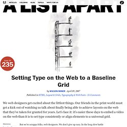 Setting Type on the Web to a Baseline Grid