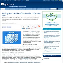 Setting up a social media calendar: Why and how