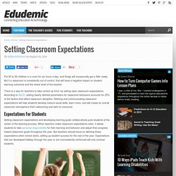 Setting Classroom Expectations