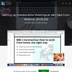 Trezi – Setting up Collaborative Meetings In VR