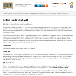 Setting Limits with E.A.R. - High Conflict Institute