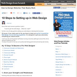 10 Steps to setting up in web design/development