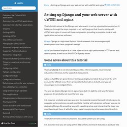 Setting up Django and your web server with uWSGI and nginx — uWSGI 1.4 documentation