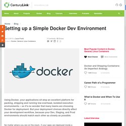 Setting Up a Docker Dev Environment