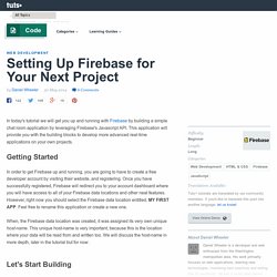 Setting Up Firebase for Your Next Project - Tuts+ Code Tutorial