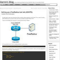 Setting up a FreeRadius test lab (HOWTO)
