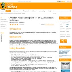 Amazon AWS: Setting up FTP on EC2 Windows Instances
