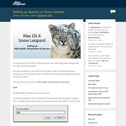 Setting up Apache on Snow Leopard : Kev Chapman