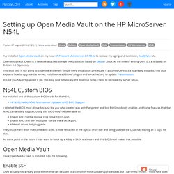 Setting up Open Media Vault on the HP MicroServer N54L