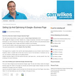 Setting Up And Optimising A Google+ Business Page For Search & Traffic