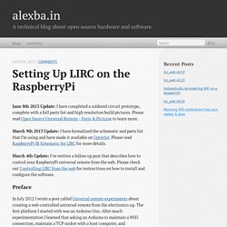 Setting up LIRC on the RaspberryPi - alexba.in