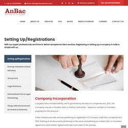 Setting up or Register a company in India — AnBac Advisors