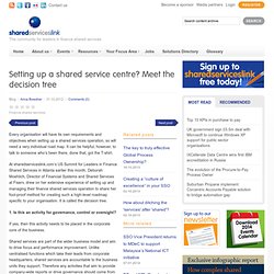 Setting up a shared service centre? Meet the decision tree - Blog