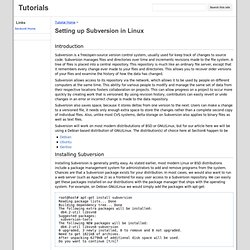 Setting up Subversion in Linux - Tutorials