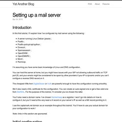 Setting up a mail server