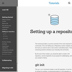 Setting up a repository - git-init