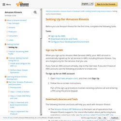 Setting Up for Amazon Kinesis - Amazon Kinesis