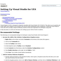 Setting Up Visual Studio for UE4
