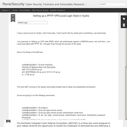 Setting up a PPTP VPN Local Login Style in Vyatta