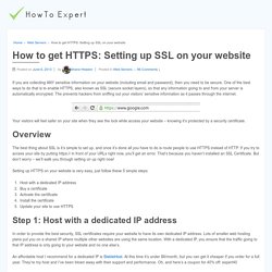 How to get HTTPS: Setting up SSL on your website - Expert How-To Guides