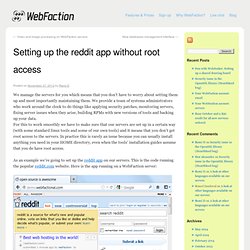 Setting up the reddit app without root access