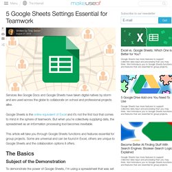 5 Google Sheets Settings Essential for Teamwork