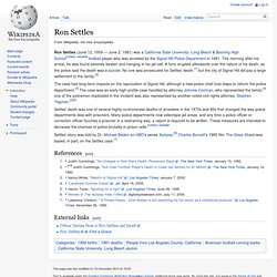 Ron Settles - Wiki