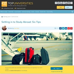 Settling in to Study Abroad: Six Tips