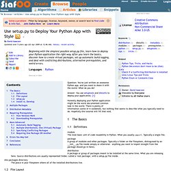 Use setup.py to Deploy Your Python App with Style
