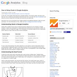 How to Setup Goals in Google Analytics