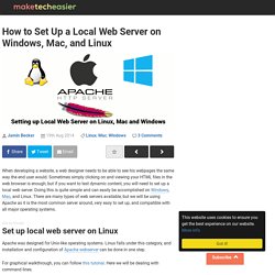 Setup a Local Web Server on Windows, Mac, and Linux