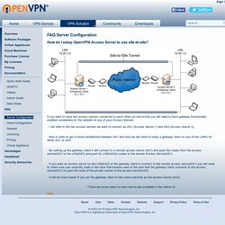 How do I setup OpenVPN Access Server to use site-to-site?