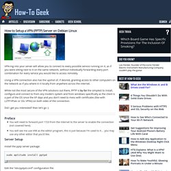 How to Setup a VPN (PPTP) Server on Debian Linux