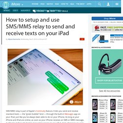 How to setup and use SMS/MMS relay to send and receive texts on your iPad