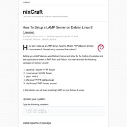 How To Setup a LAMP Server on Debian Linux 8 (Jessie)